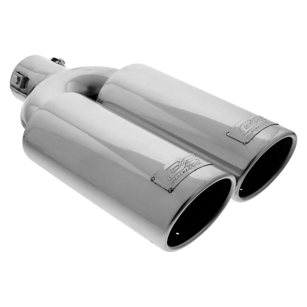 DC Sports Universal Dual Bolt On Polished Stainless Steel Exhaust Tip Dc Sports Stainless Steel Exhaust Tip